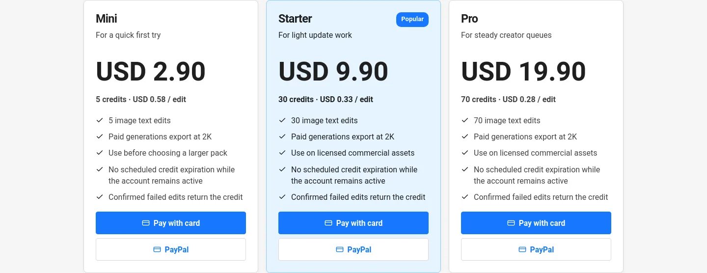 changetextimage.com Features section