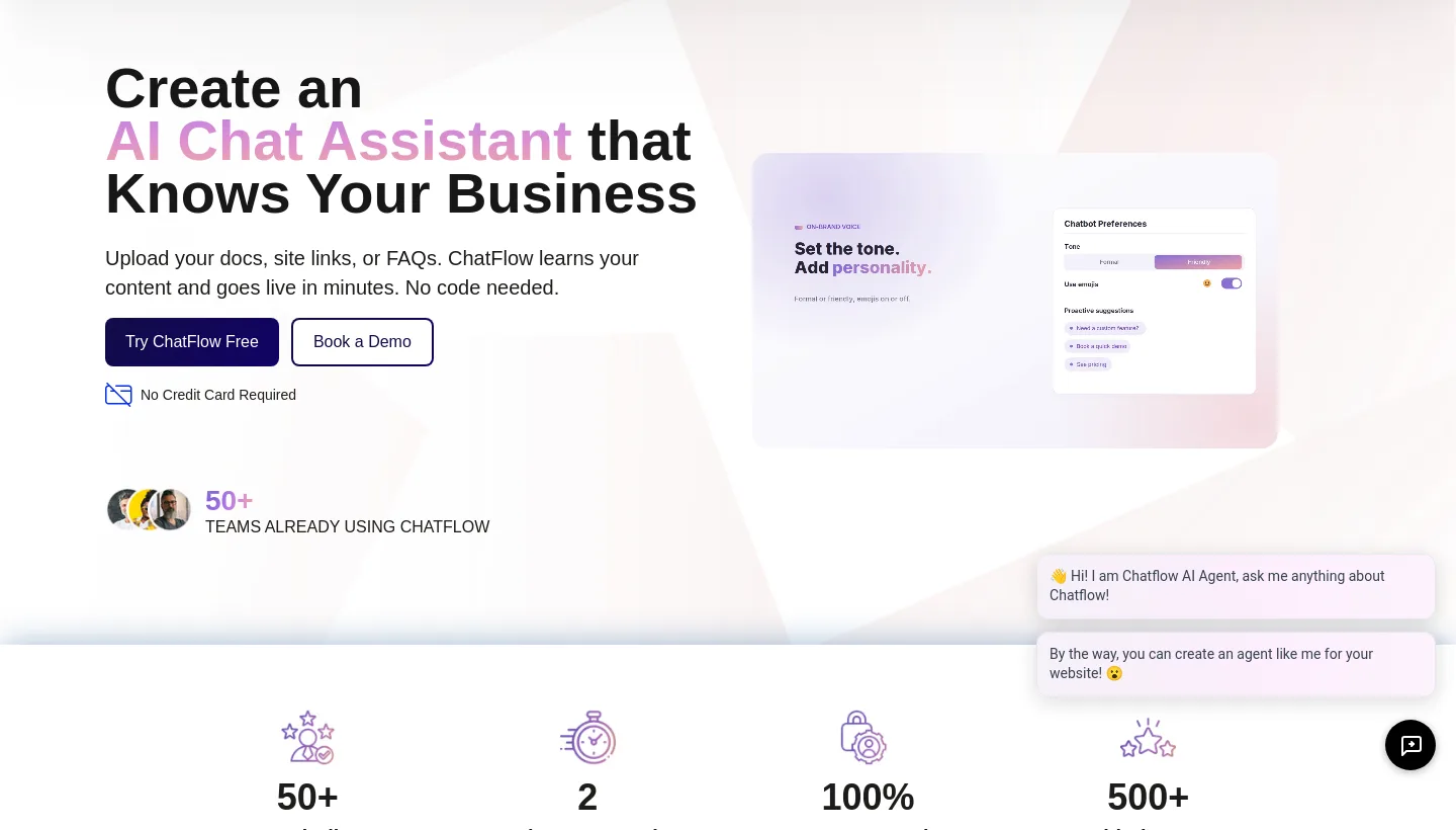 chatflow.co — Hero