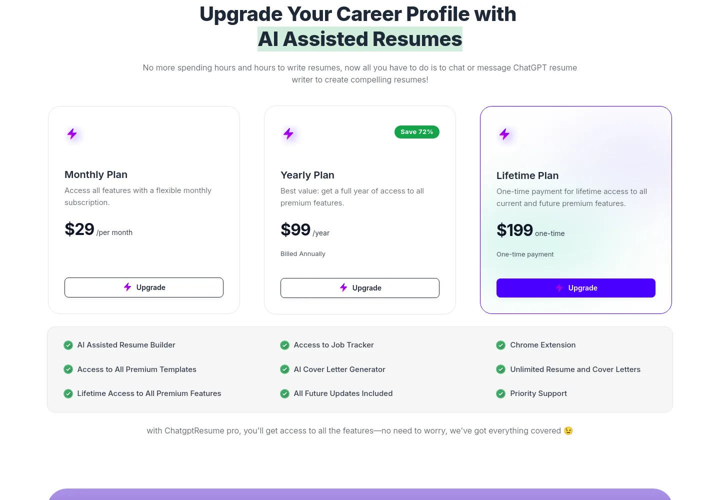chatgptresume.com — Pricing
