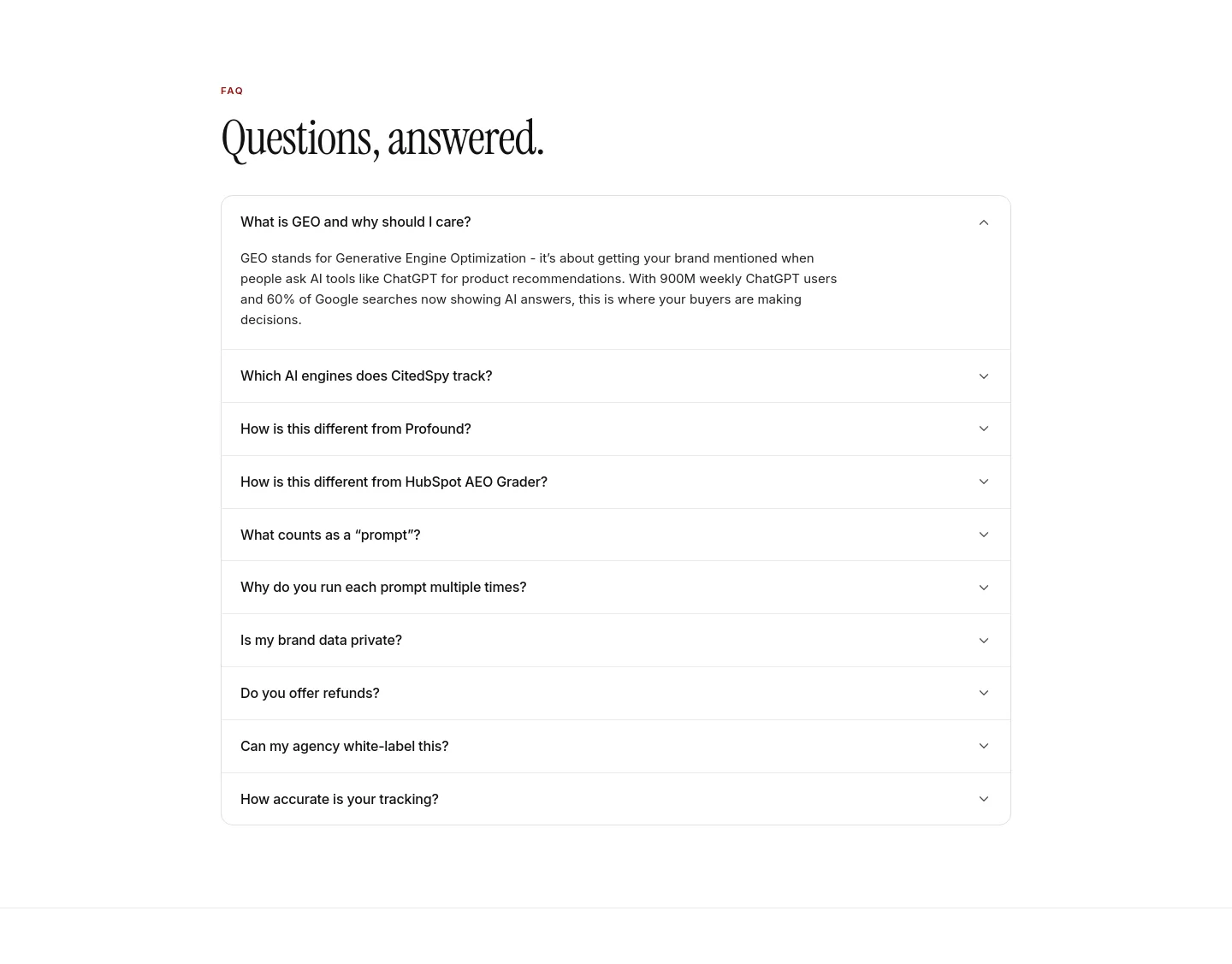 citedspy.com — FAQ