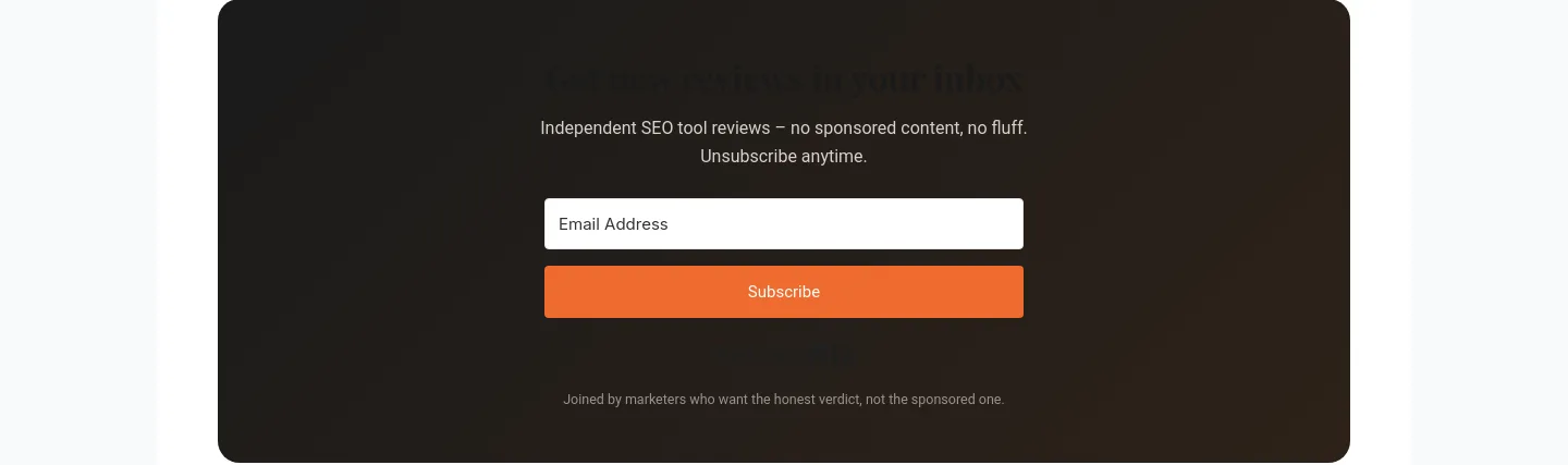 clarorank.com Email Capture section