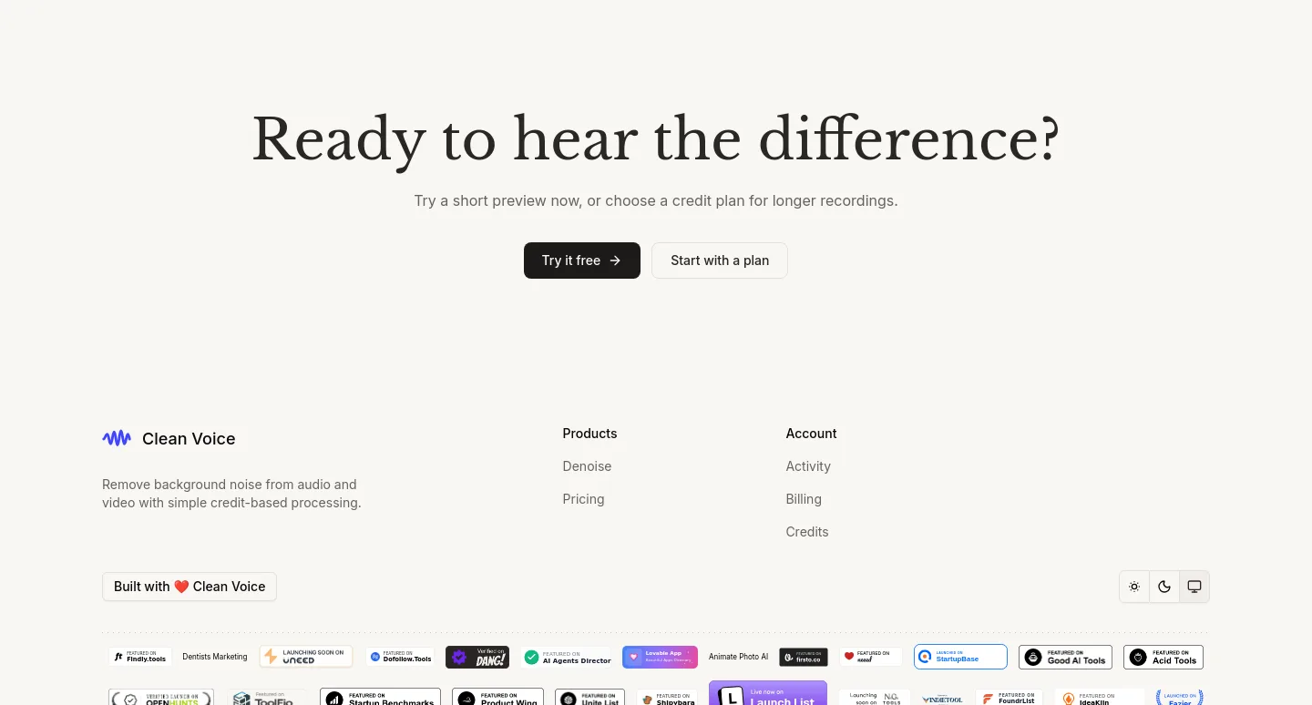 cleanvoice.app — CTA
