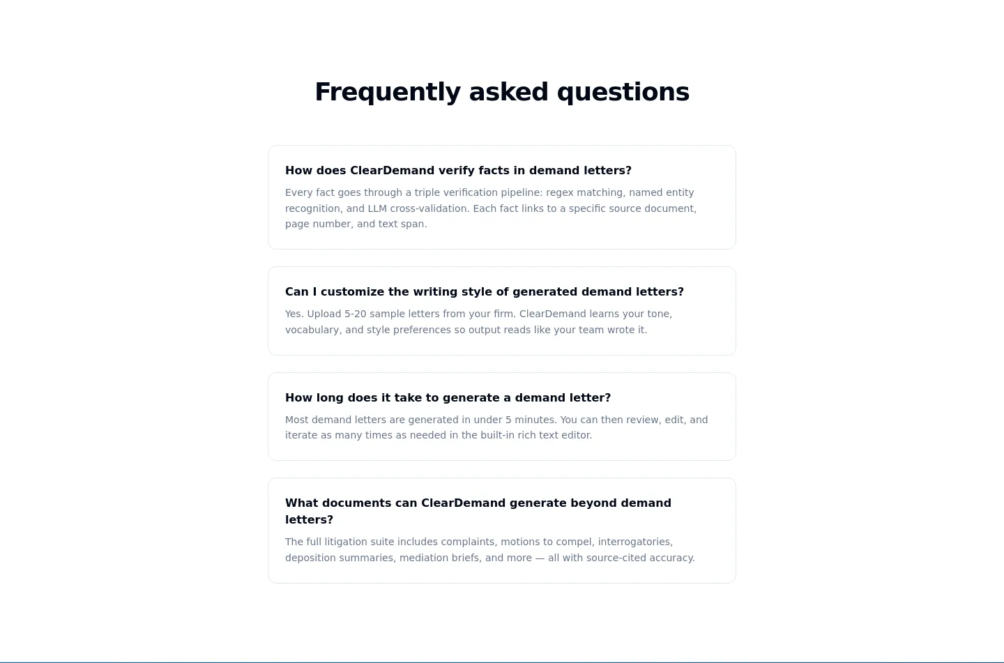 cleardemand.io — FAQ