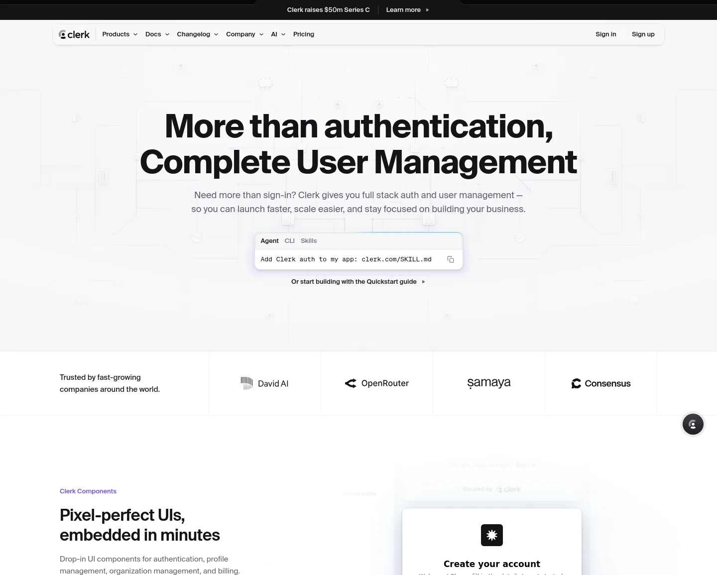 clerk.com — The Trust Wall