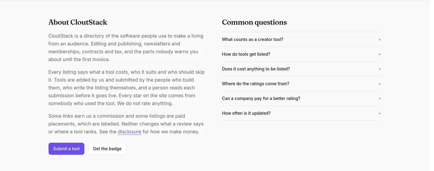 cloutstack.net — FAQ