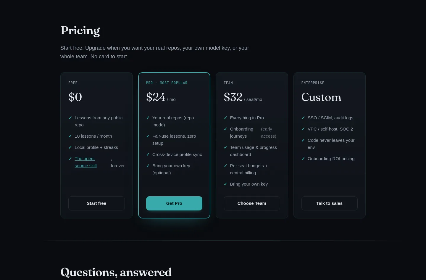 codetrain.ai — Pricing