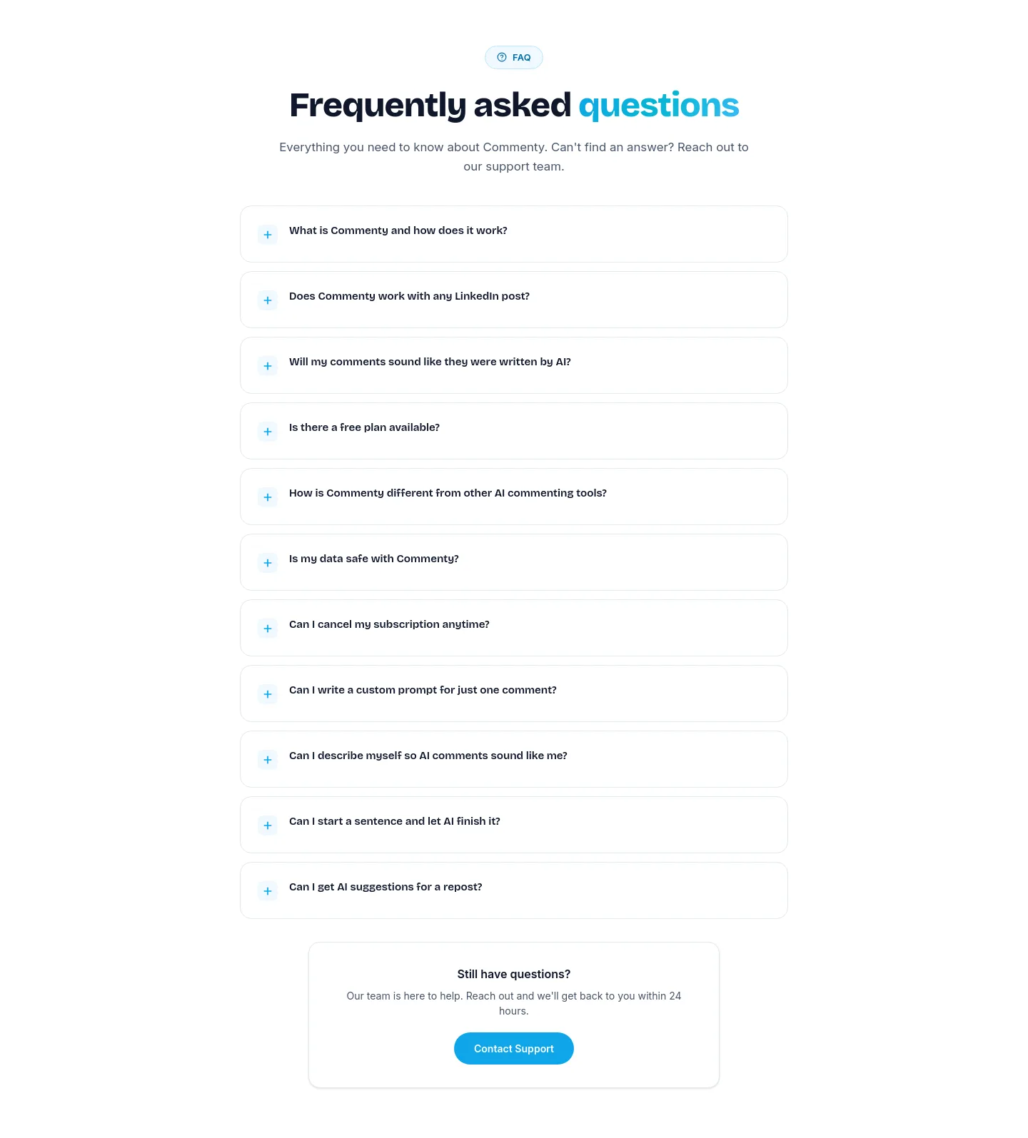 commenty.ai — FAQ