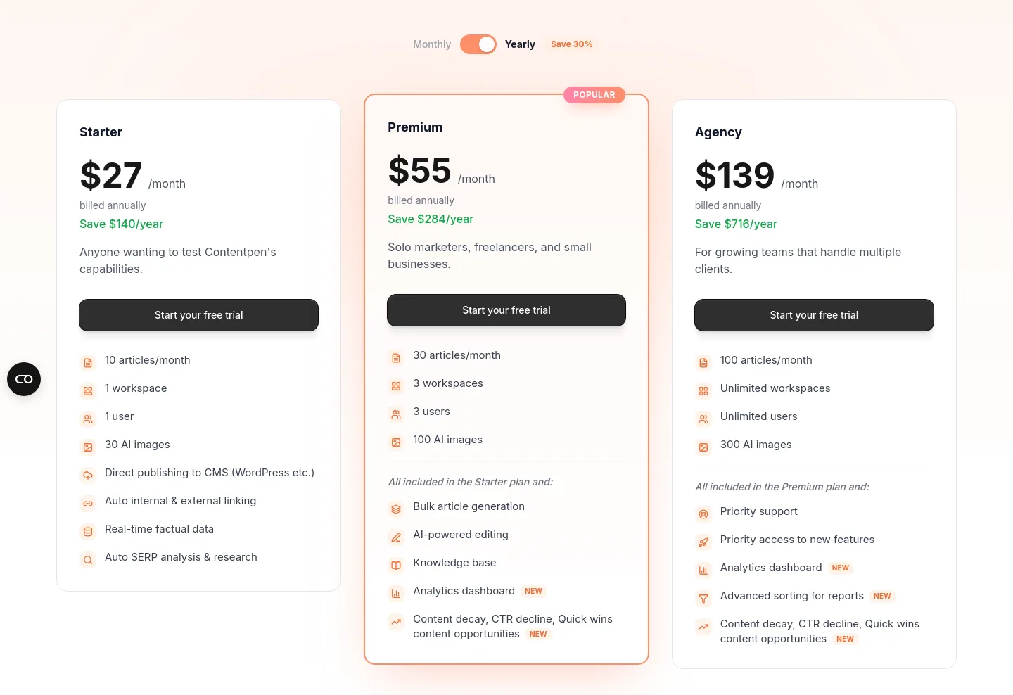 contentpen.ai — Pricing