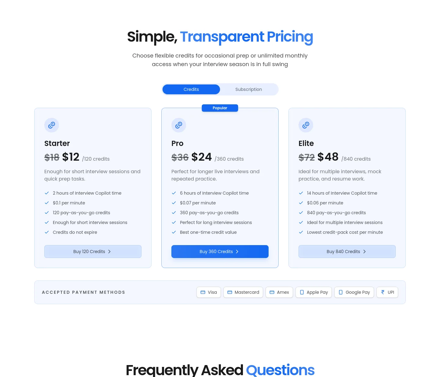 coprep.ai Pricing section