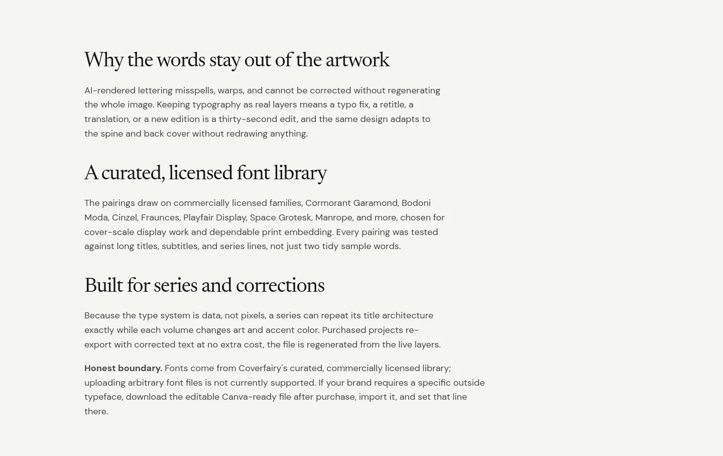 coverfairy.com — Features