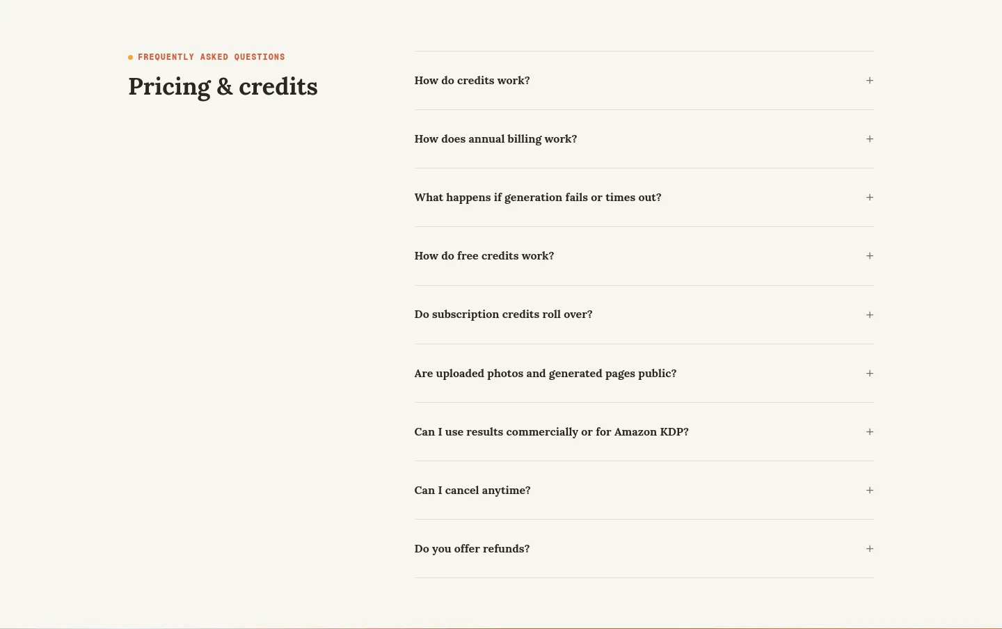 cpages.ai FAQ section