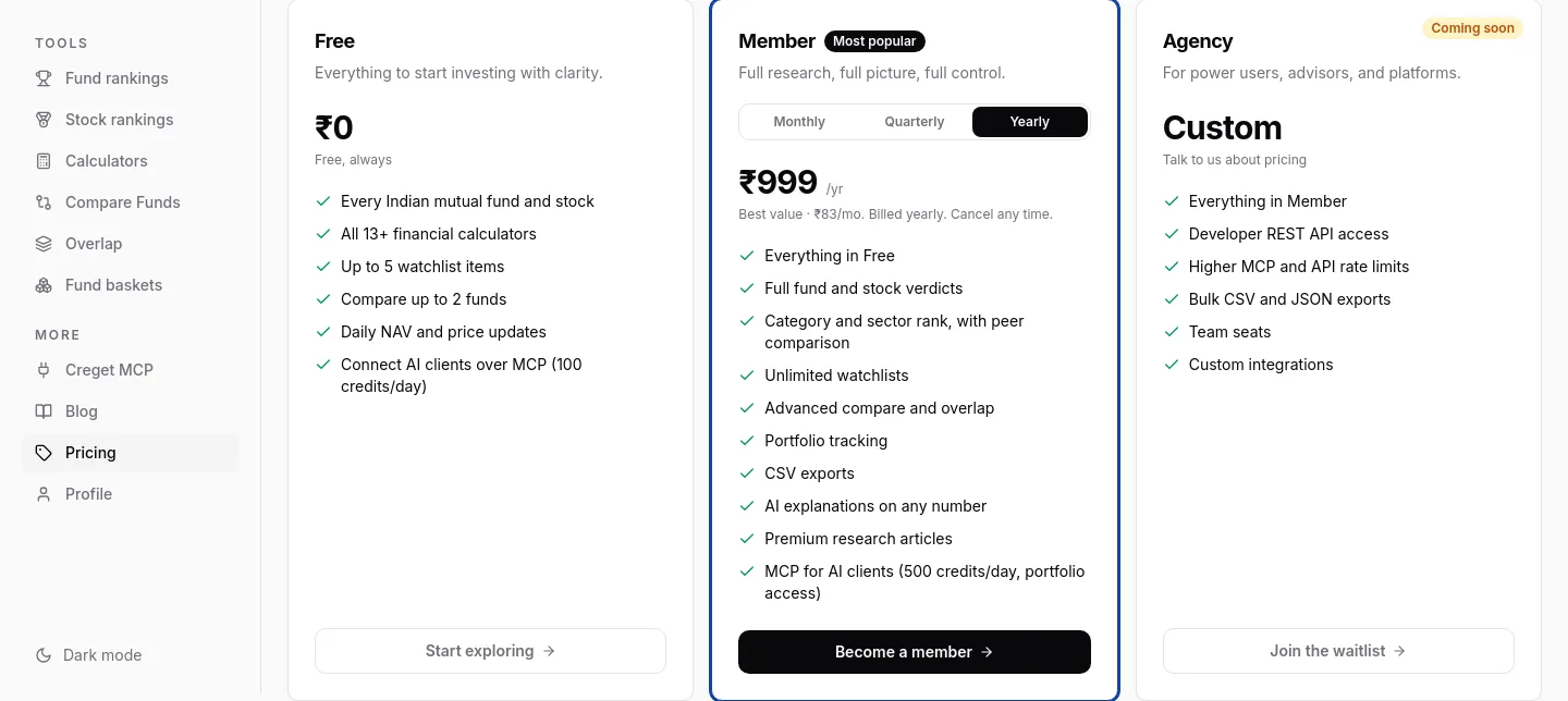 creget.com — Features