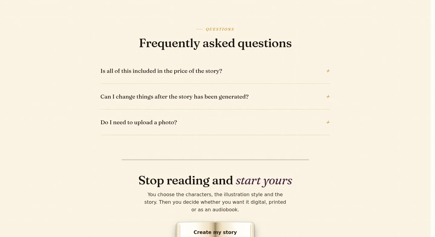 cuentosia.ai FAQ section