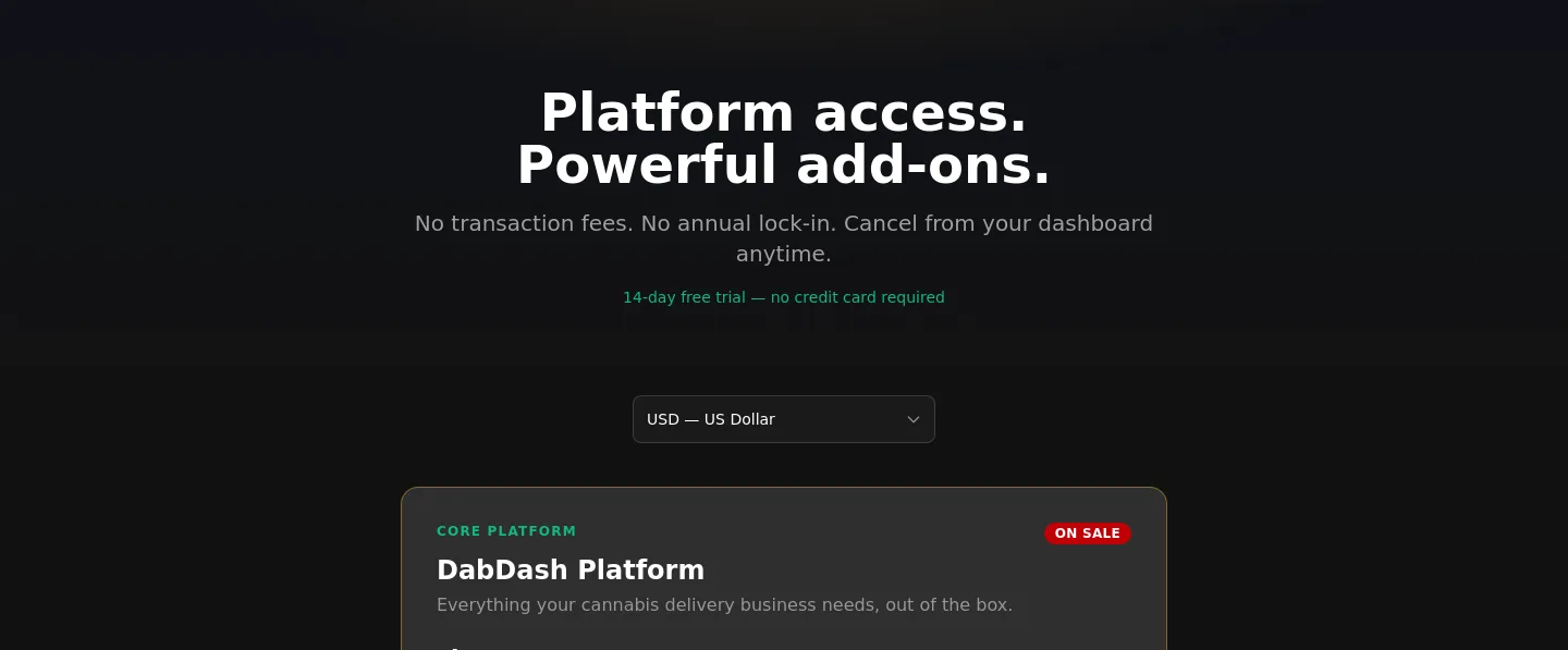 dabdash.com Hero section