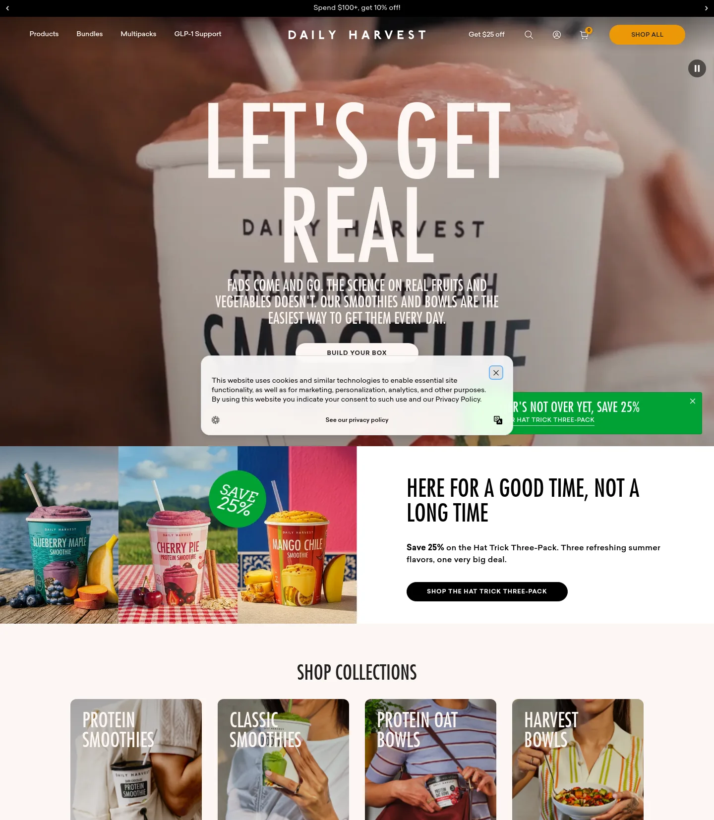 daily-harvest.com — a measured funnel