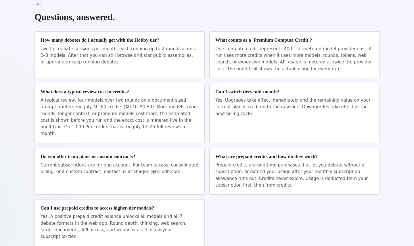 debate.tellodb.com — FAQ