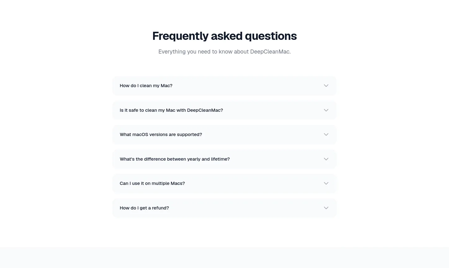 deepcleanmac.com — FAQ