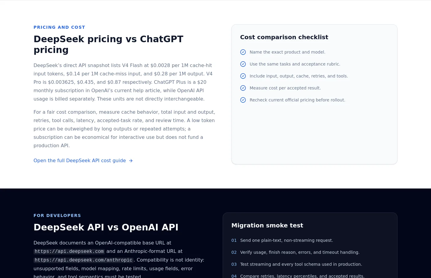 deepseek-v4.io Pricing section