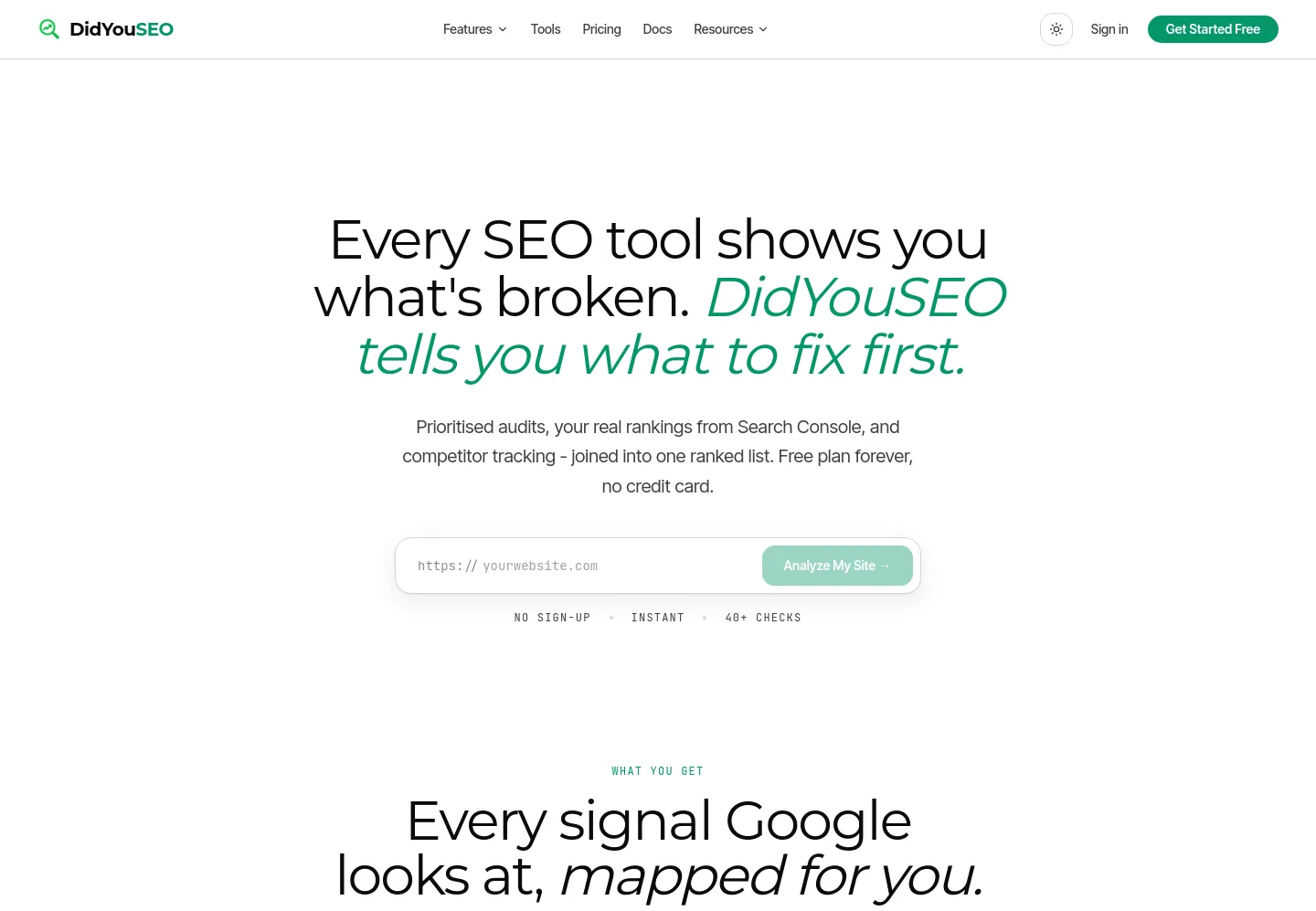 didyouseo.com — Hero