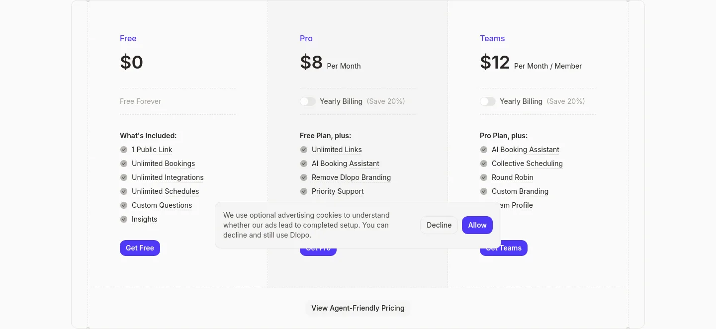dlopo.com Pricing section