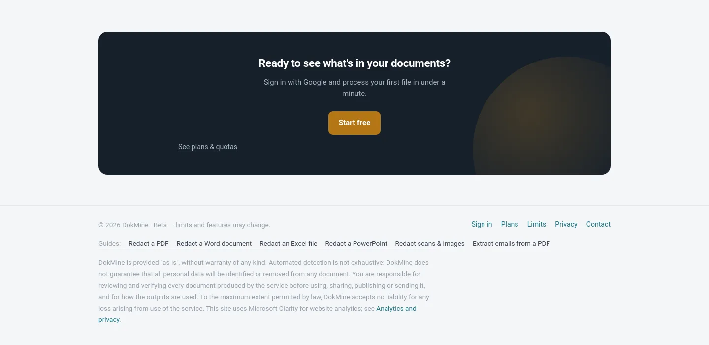 dokmine.com — CTA