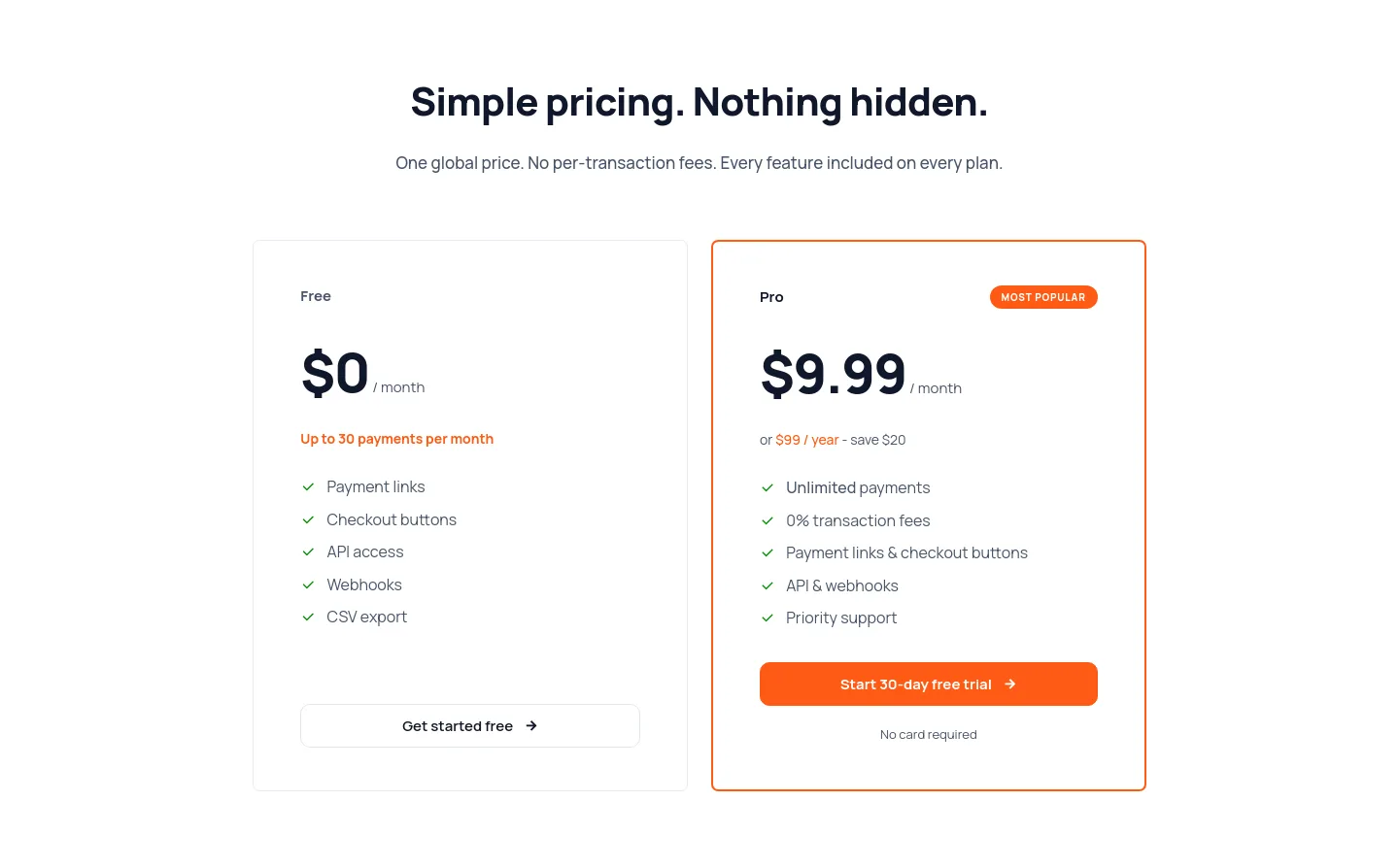 droppayxrp.com — Pricing