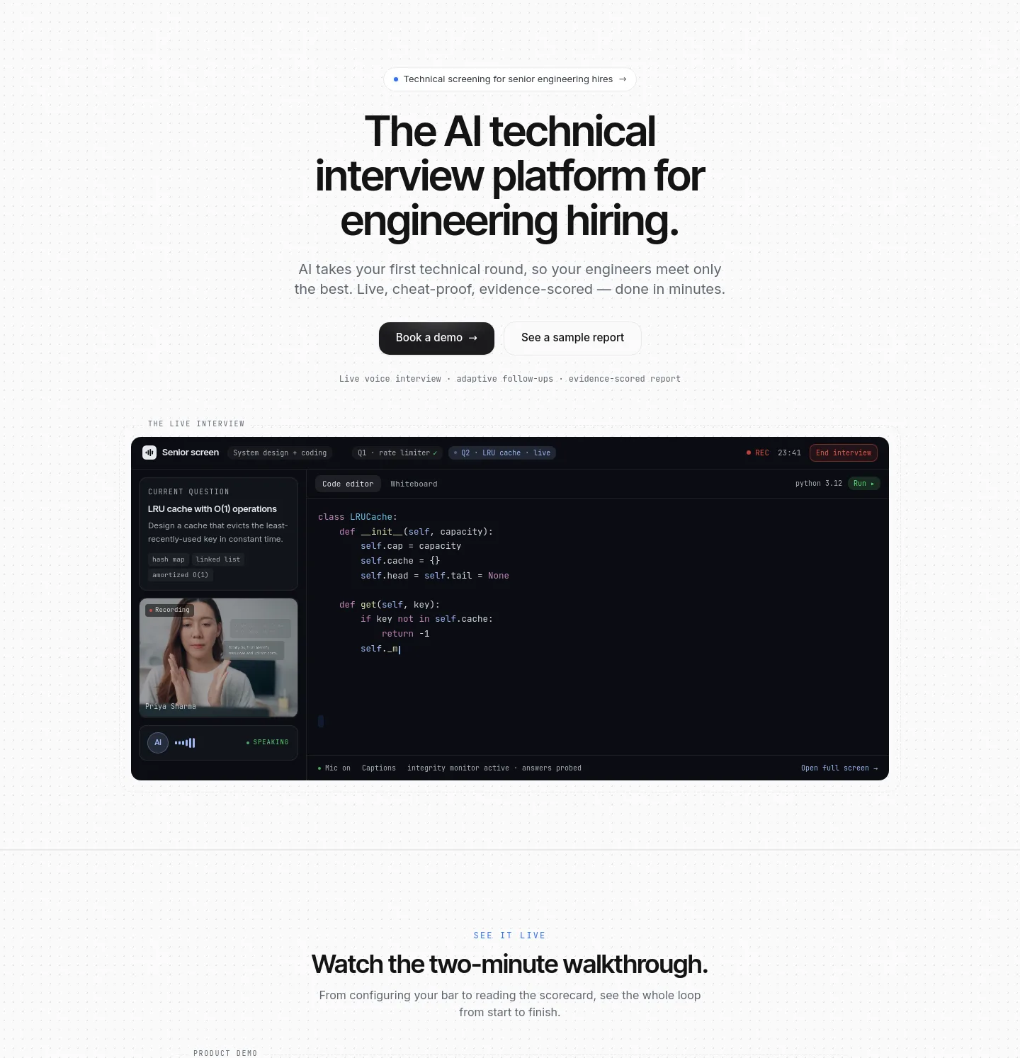 easyinterview.life — a real Hero section