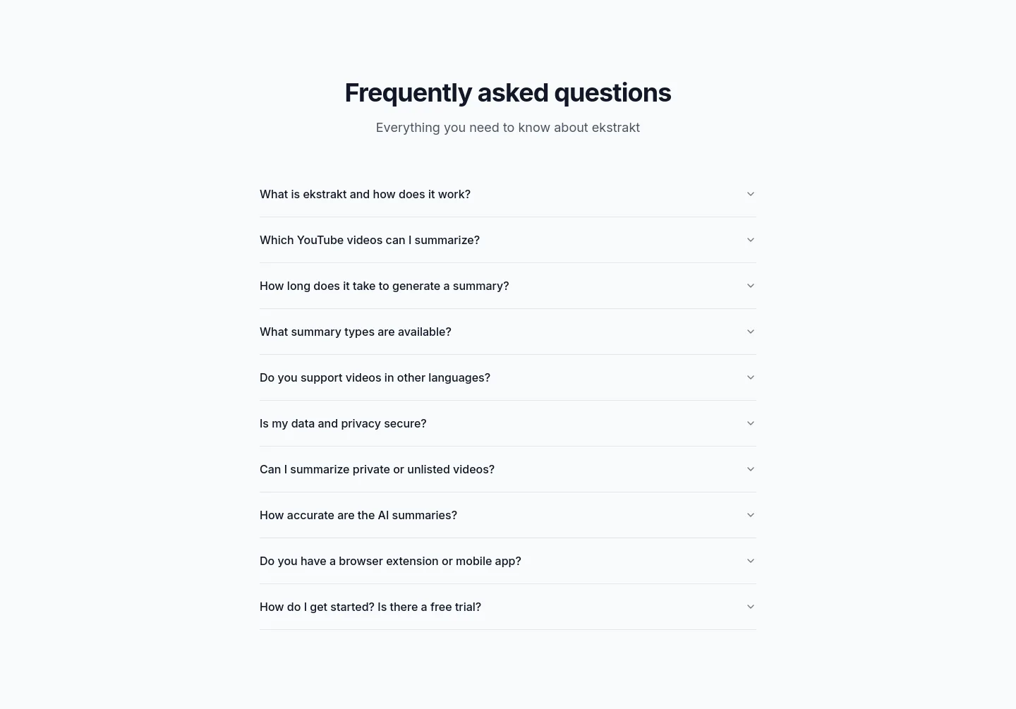 ekstrakt.app — FAQ
