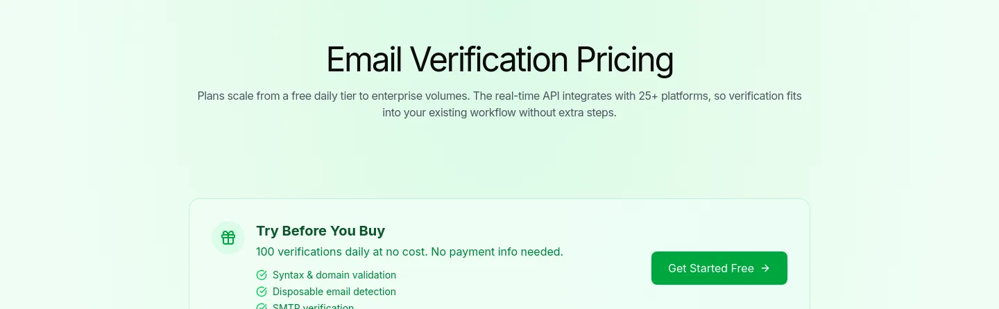 emailverify.ai — Hero