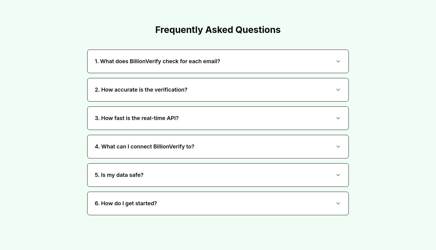 emailverify.ai FAQ section