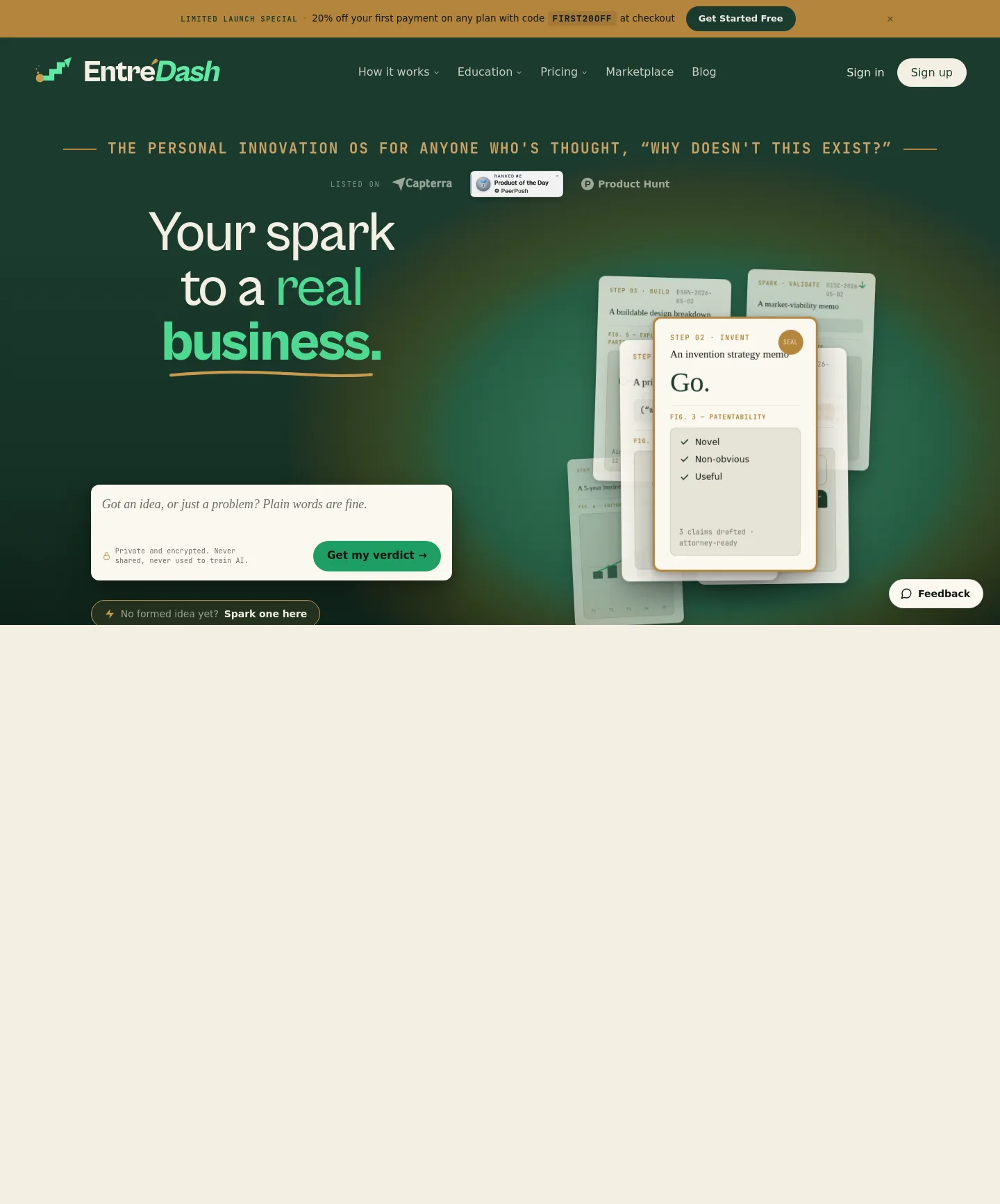 entredash.com — The Pricing Page
