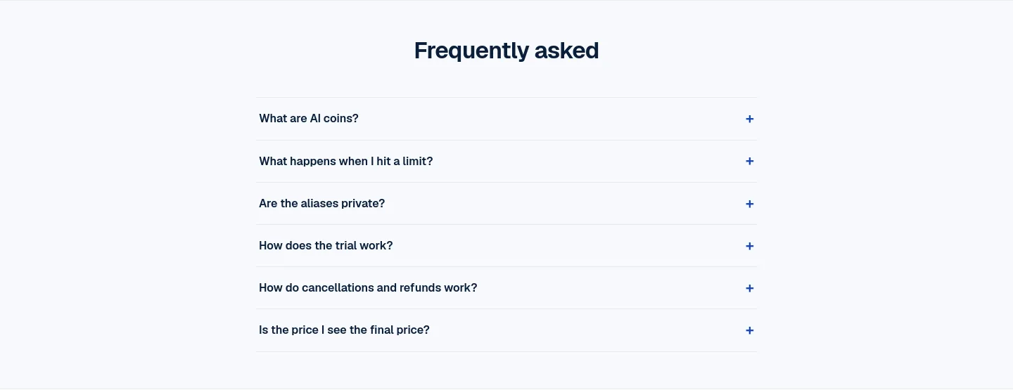 erioun.com FAQ section