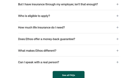 Guarantee element from ethos.com