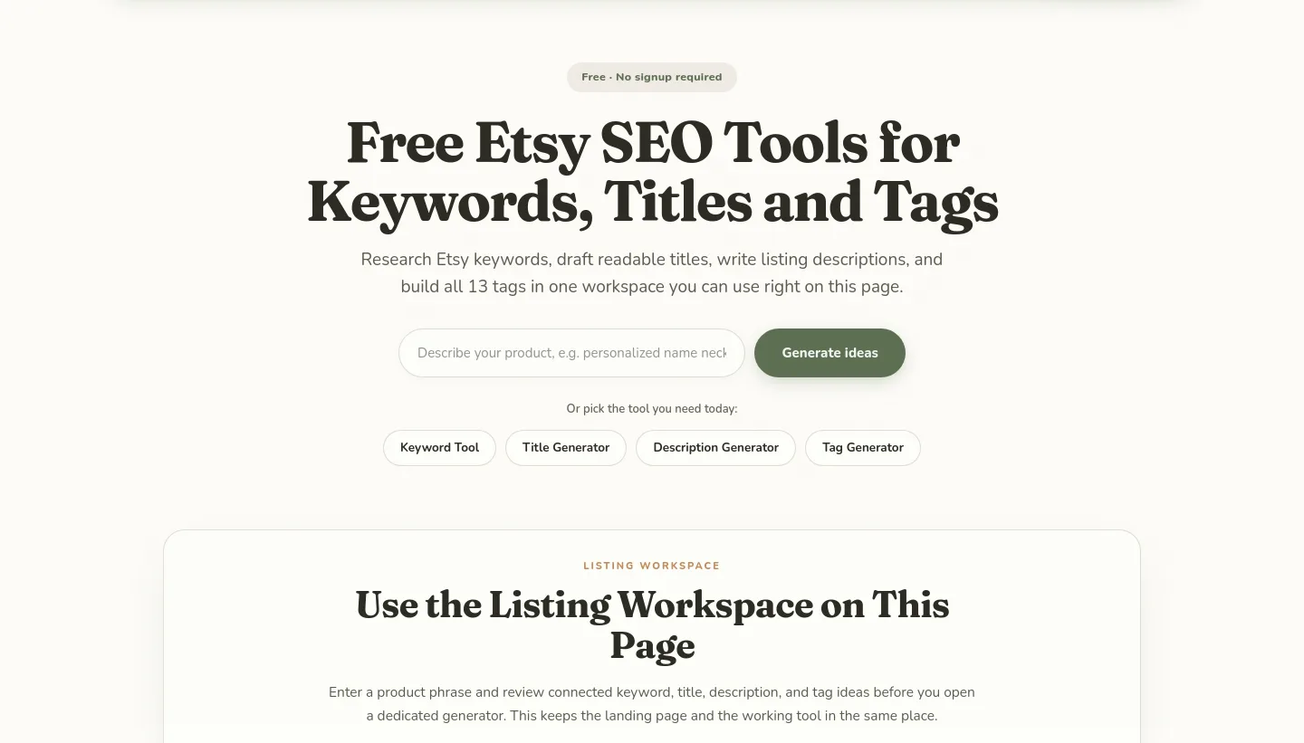 etsyseotools.com — Hero
