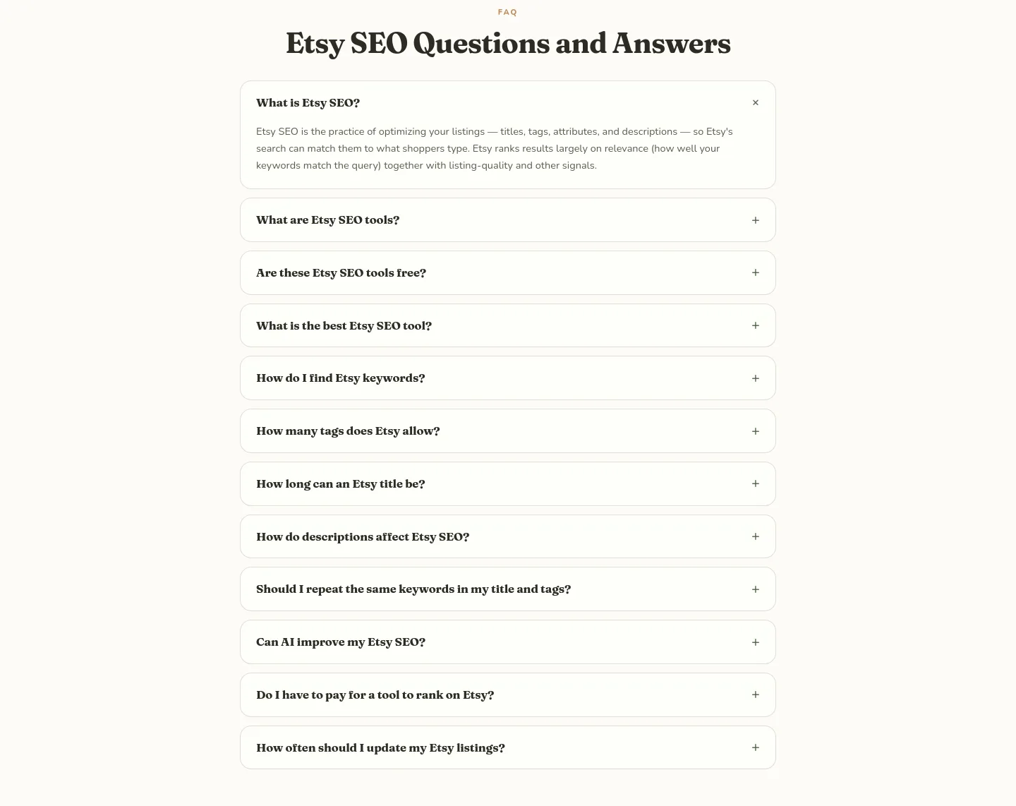 etsyseotools.com — FAQ