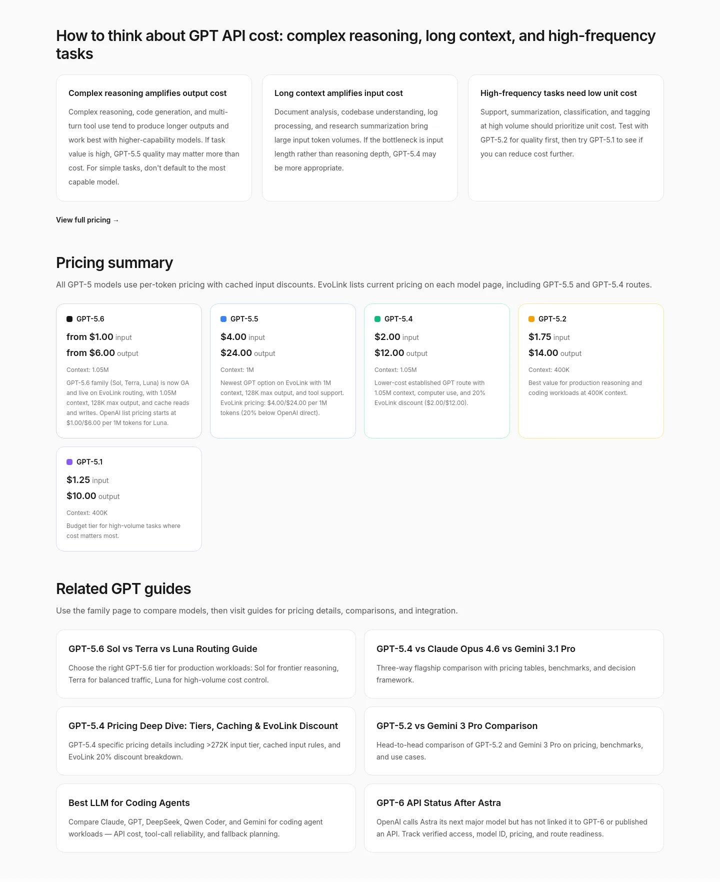 evolink.ai Features section