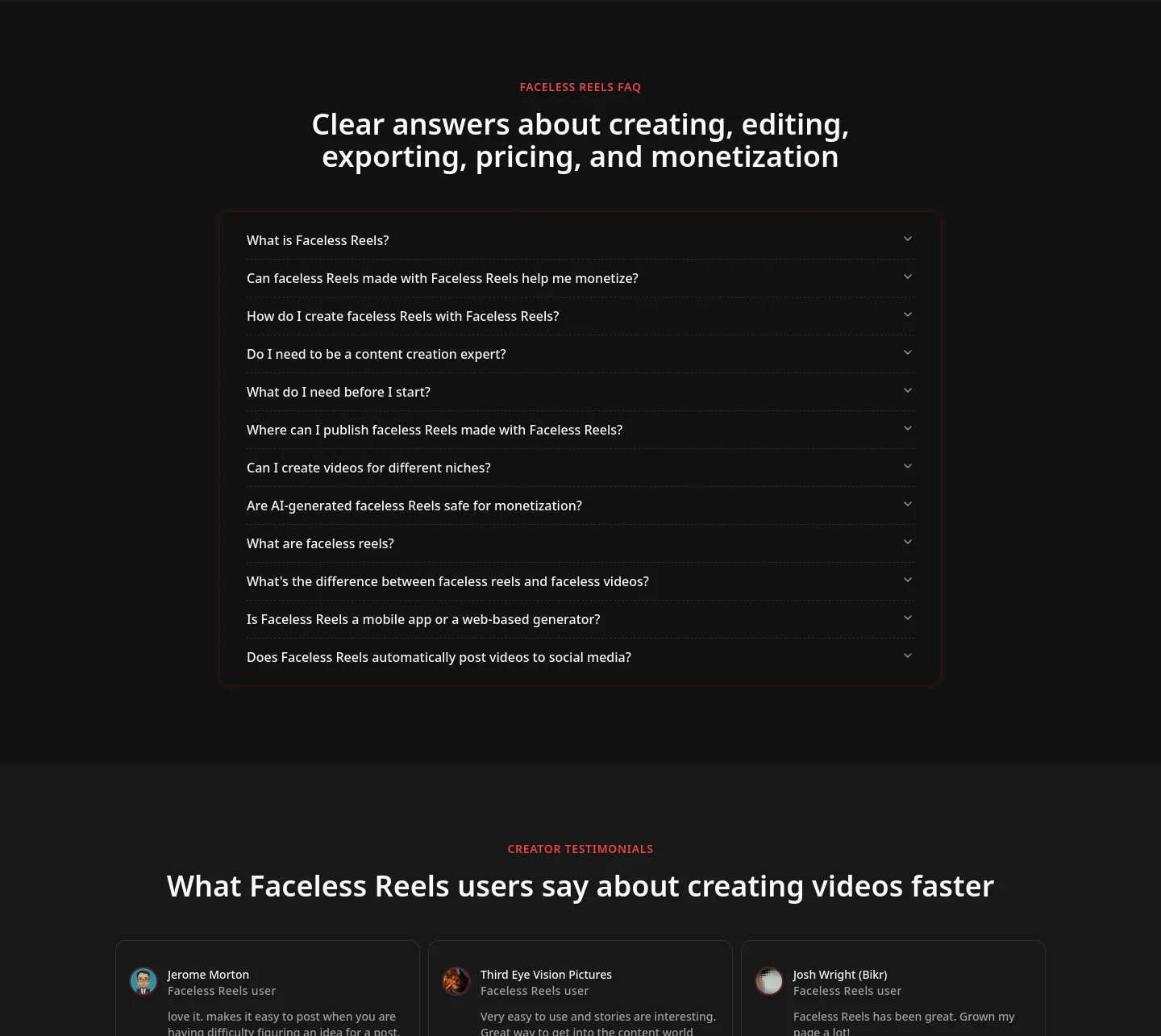 facelessreels.video — FAQ