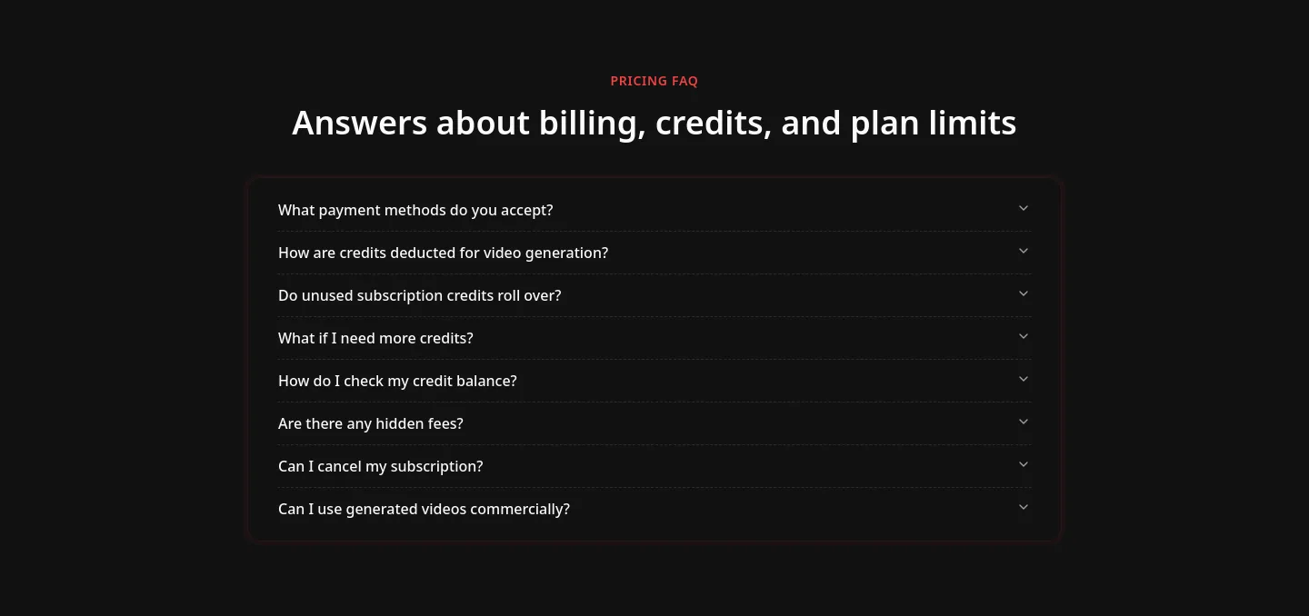 facelessreels.video FAQ section