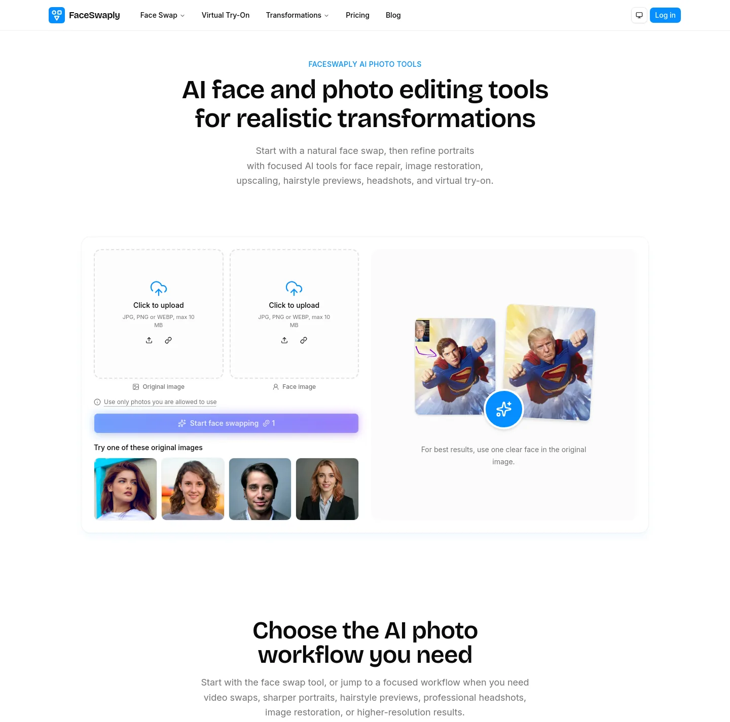 faceswaply.com — The Pricing Page
