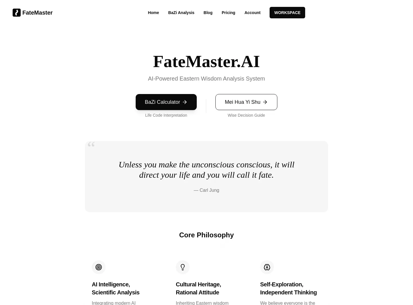 fatemaster.ai — a measured funnel