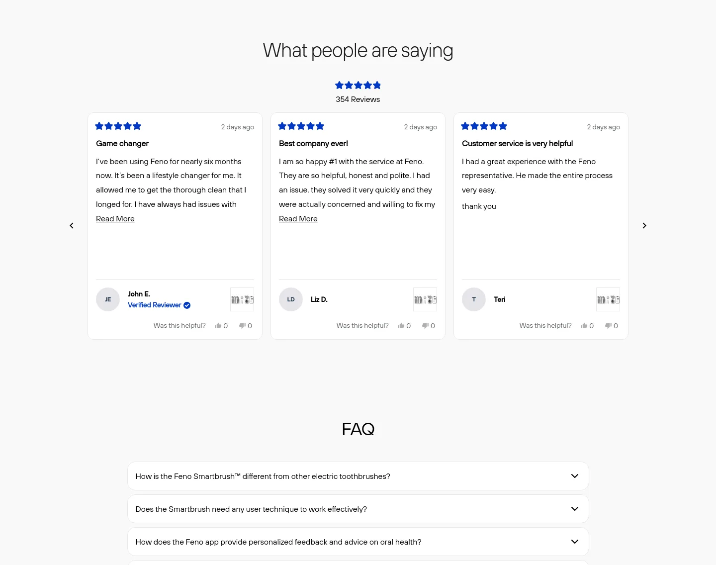 feno.co Reviews section