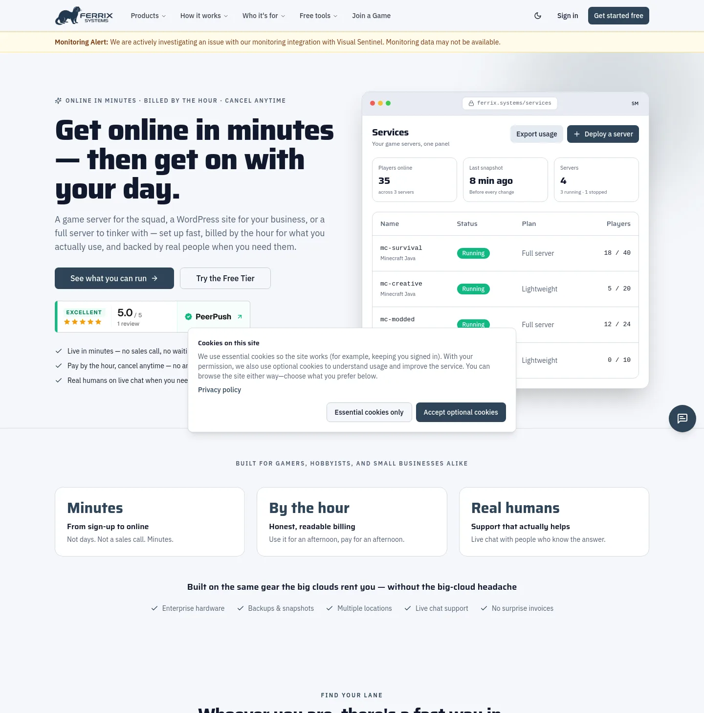 ferrix.systems — The Pricing Page