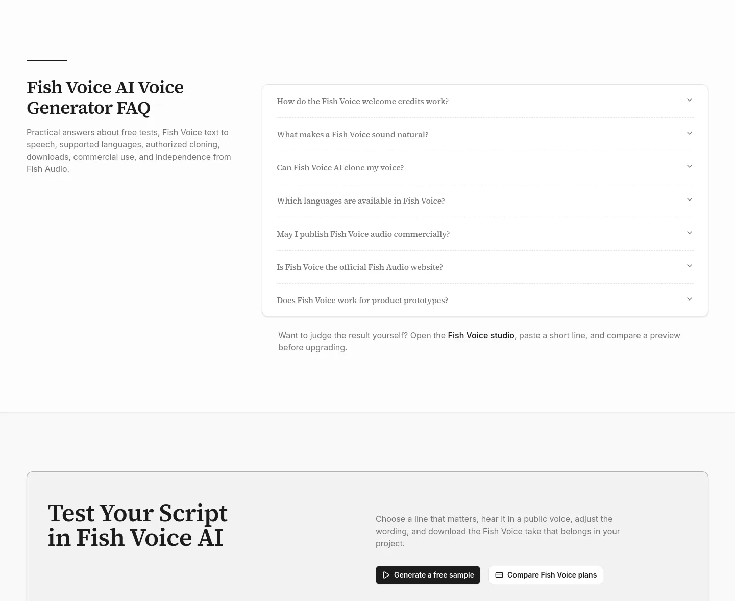 fishvoices.com — FAQ