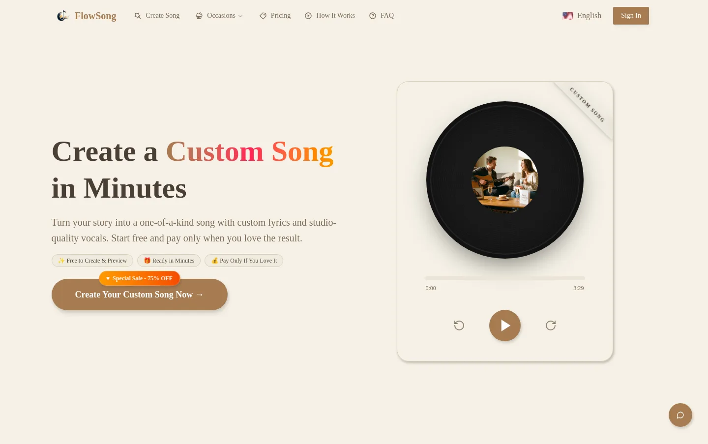 flowsong.app — Hero