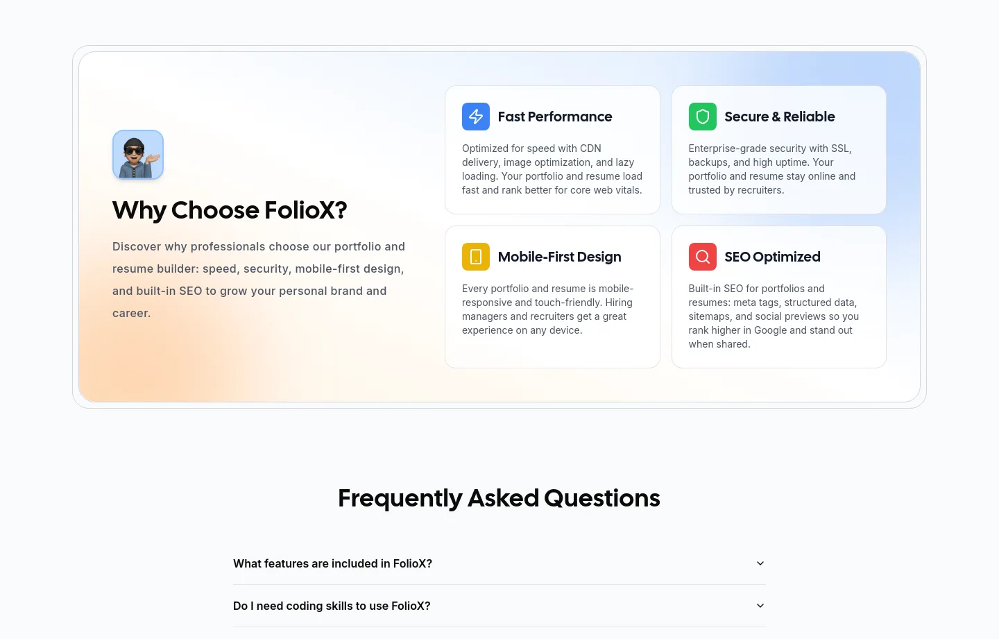 foliox.me Logo Wall section