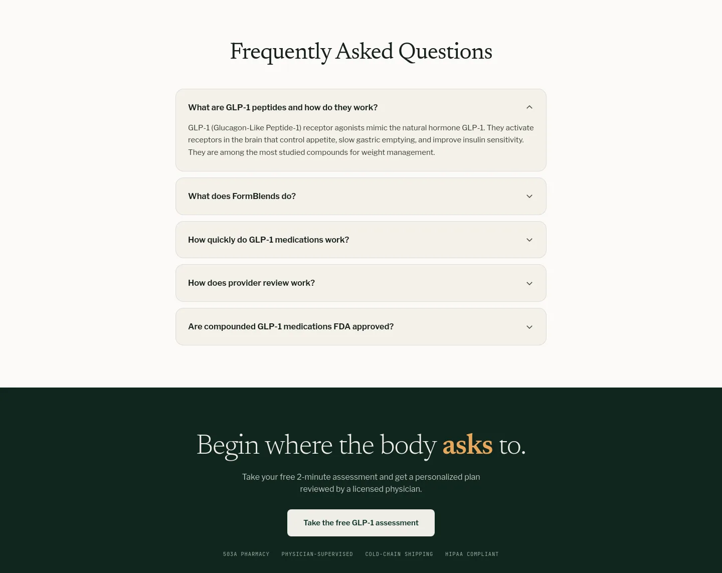 formblends.com FAQ section