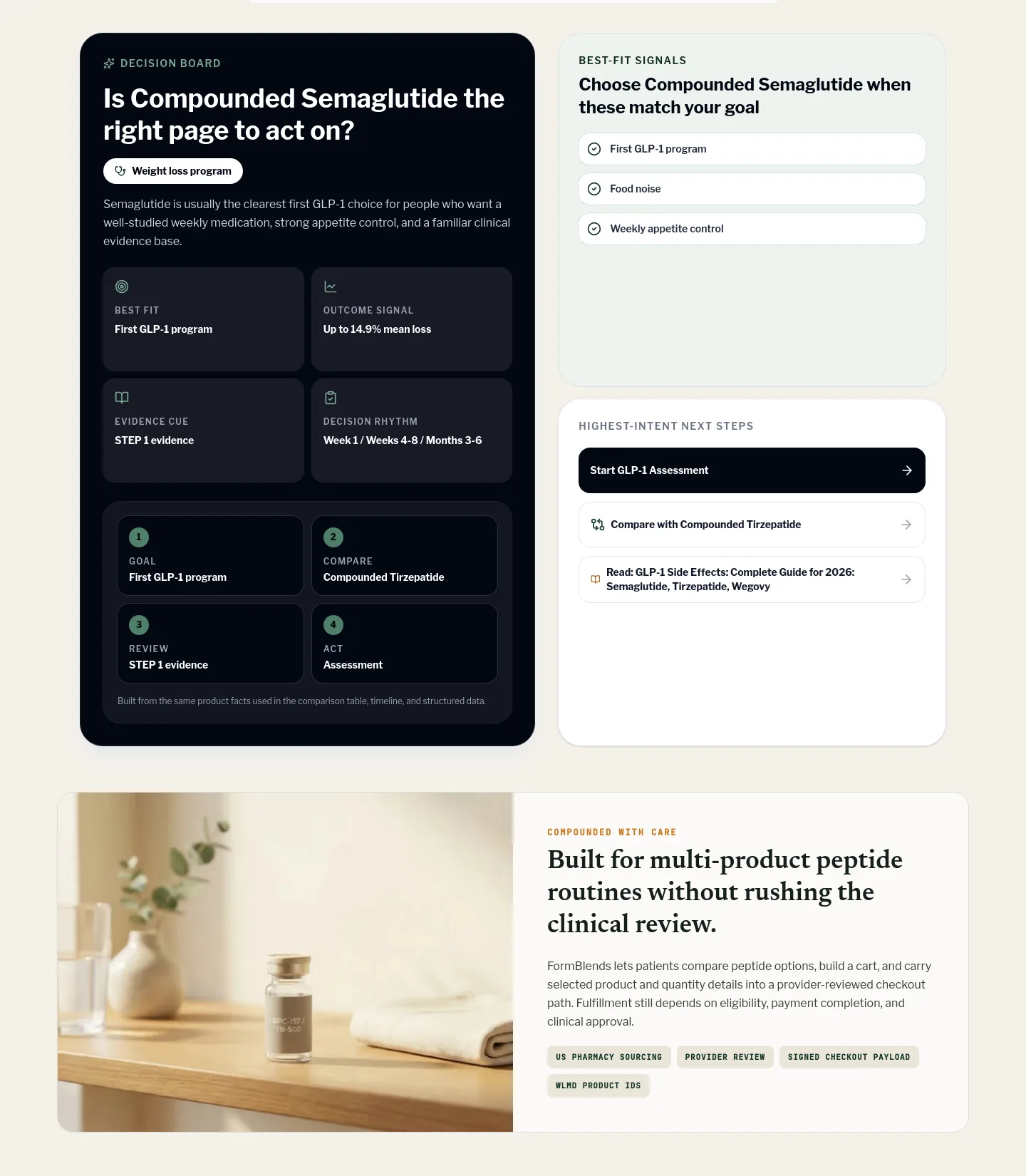 formblends.com Comparison section