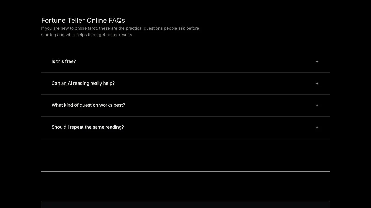 fortunetelleronline.org — FAQ