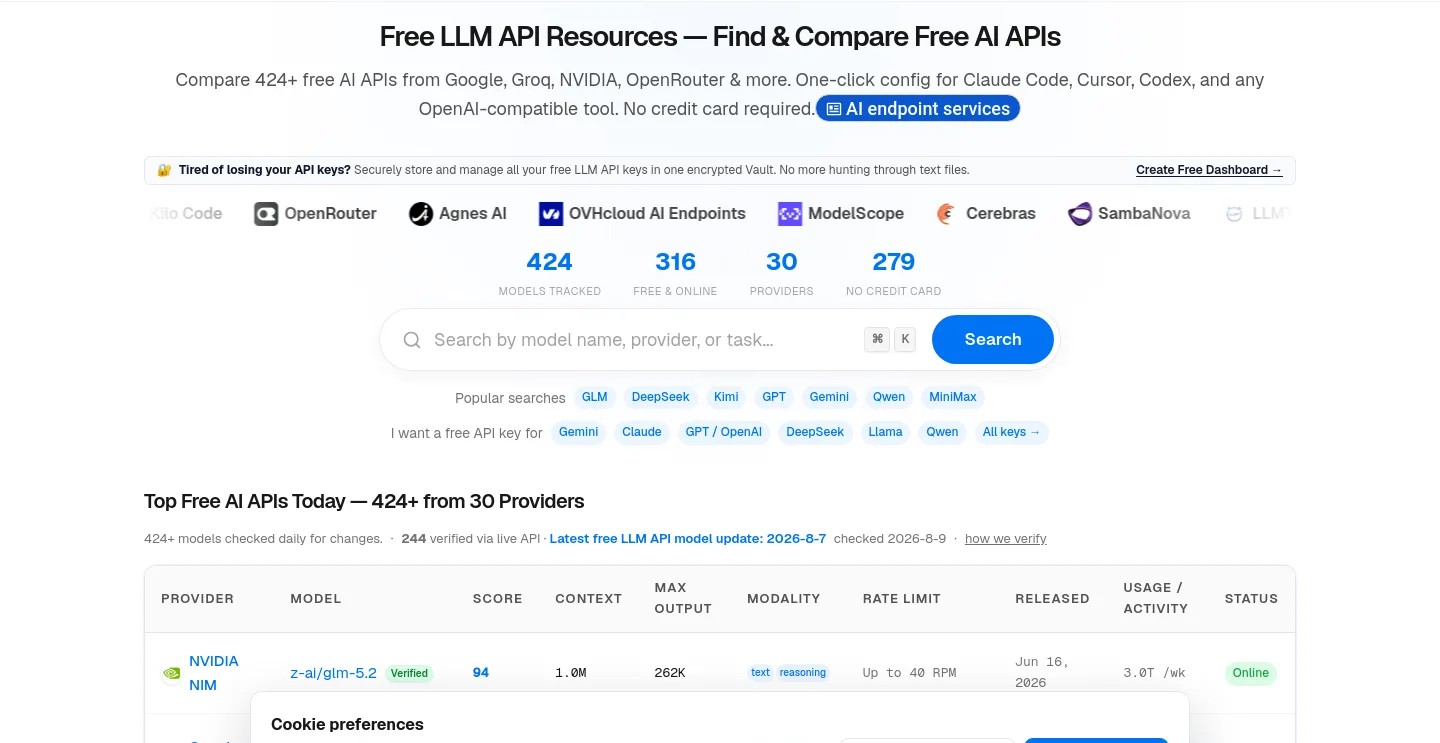 freellm.cc — Hero