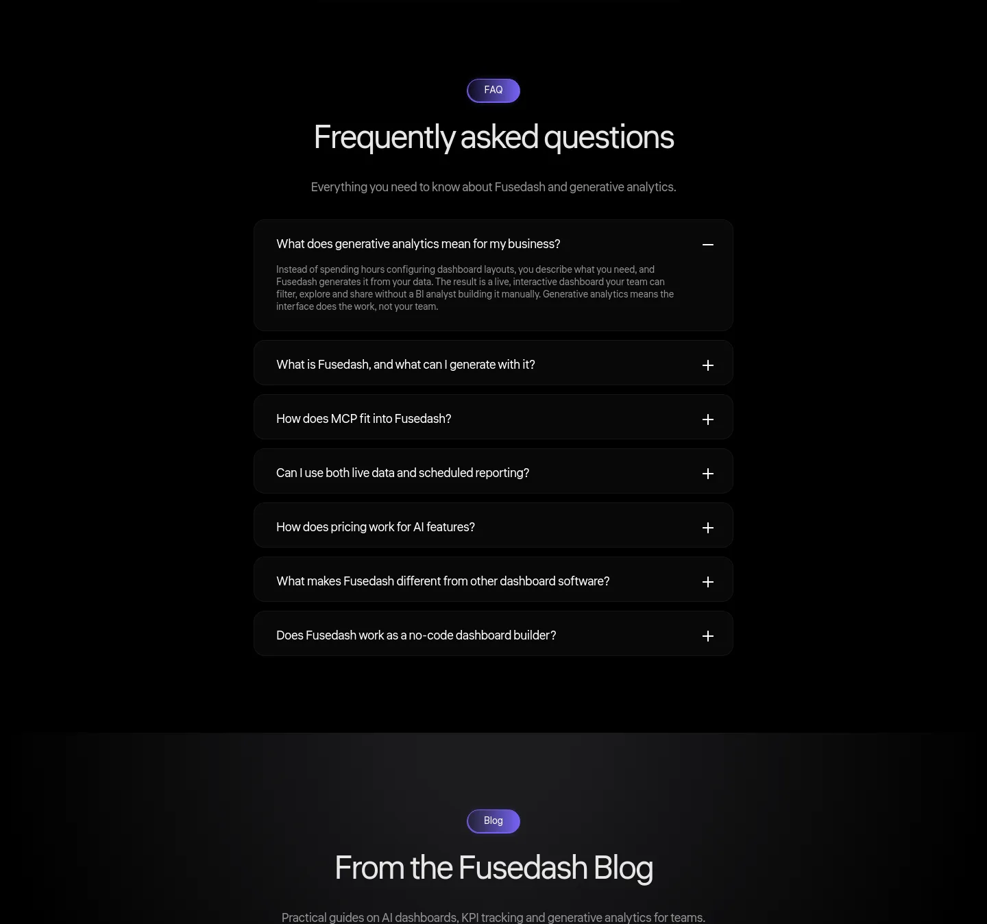 fusedash.ai — FAQ